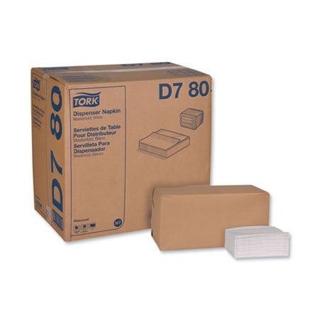 Tork Tork, UNIVERSAL MASTERFOLD DISPENSER NAPKINS, 1-PLY, 13in X 12in, WHITE, 6000PK D780